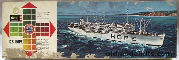Revell 1/500 S.S. Hope Hospital Ship 'The World's First Peacetime Hospital Ship', H388-169 plastic model kit